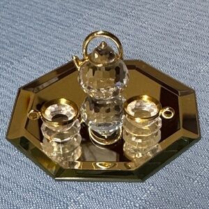 Swarovski Crystal Memories Miniature Tea Set, Teapot and 2 Cups